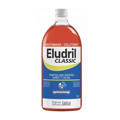 Eludril Classic pozabiegowy płyn do płukania jamy ustnej z chlorheksydyną 0,10% 1L + pompka