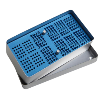 Endobox TD1056 204 x 105 x 54 srebrna kaseta/niebieski wkład - 272 endo-otwory Dental Market