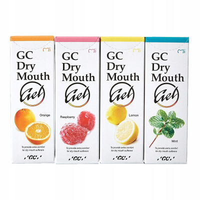 Zestaw Dry Mouth Gel 10 x 40 g 003222 (4 x mięta, 2 x malina, 2 x pomarańcza, 2 x cytryna) GC