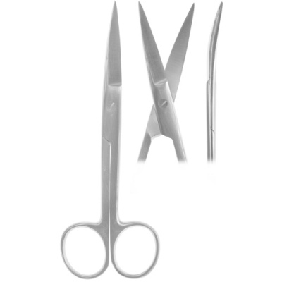 Nożyczki chirurgiczne wygięte 14 cm ostro-ostre 0399-004 Pol-Intech