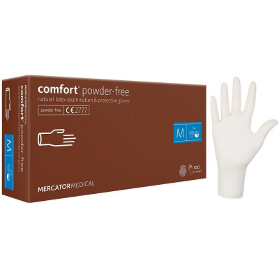 Rękawice lateksowe bezpudrowe Comfort 100 szt.  MERCATOR
