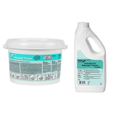 Zestaw Sekusept Pulver preparat do mycia i dezynfekcji narzędzi 2 kg +  Aktywator 2 L  Ecolab