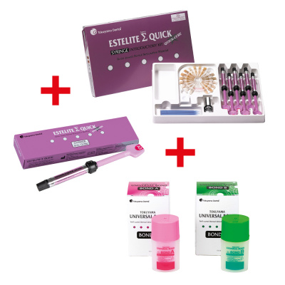 Estelite Sigma Quick Intro Kit + Estelite Sigma 3.8 g kolor OA3 + Universal Bond A + B Tokuyama Dental